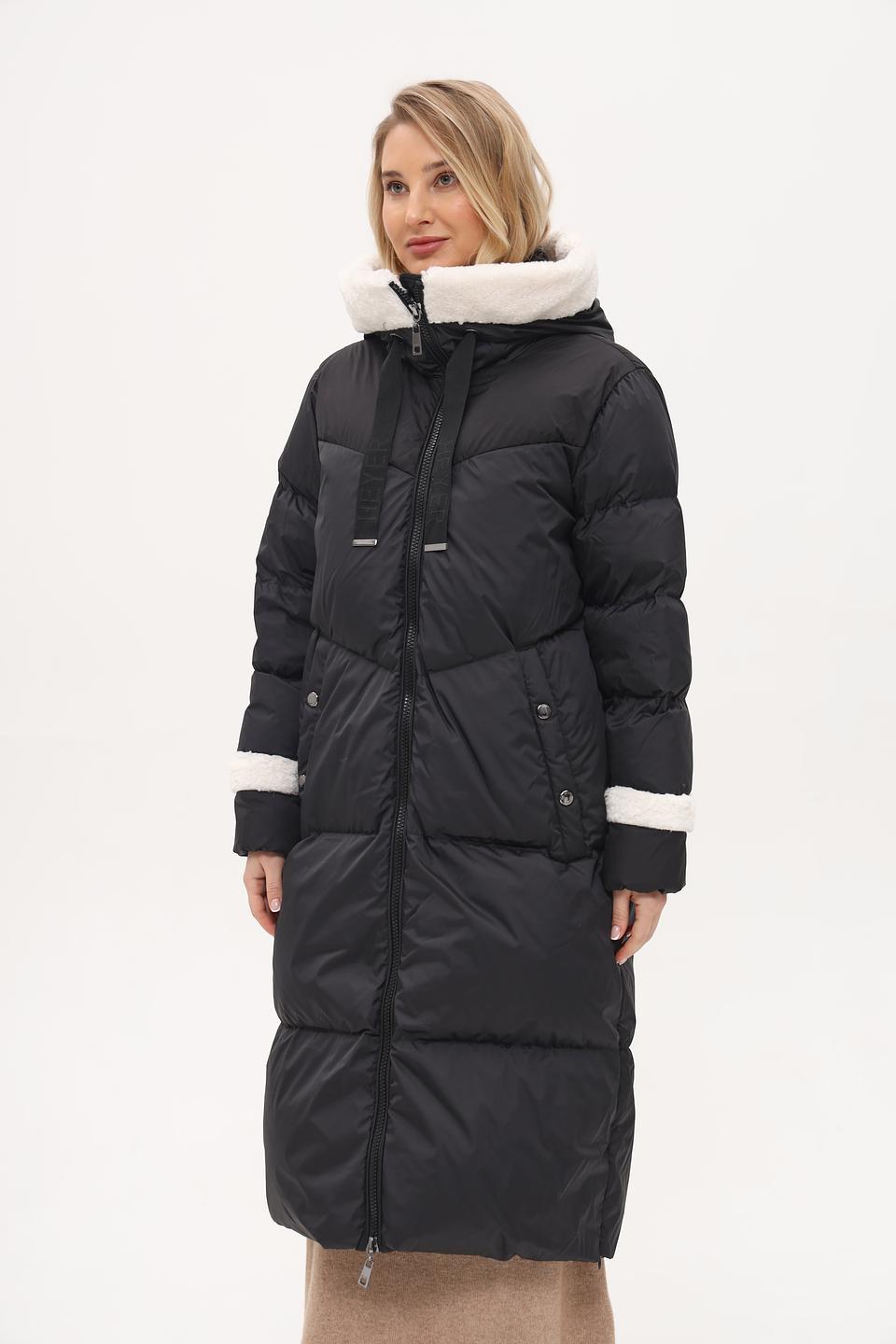 Пальто Heyer чёрное стеганое