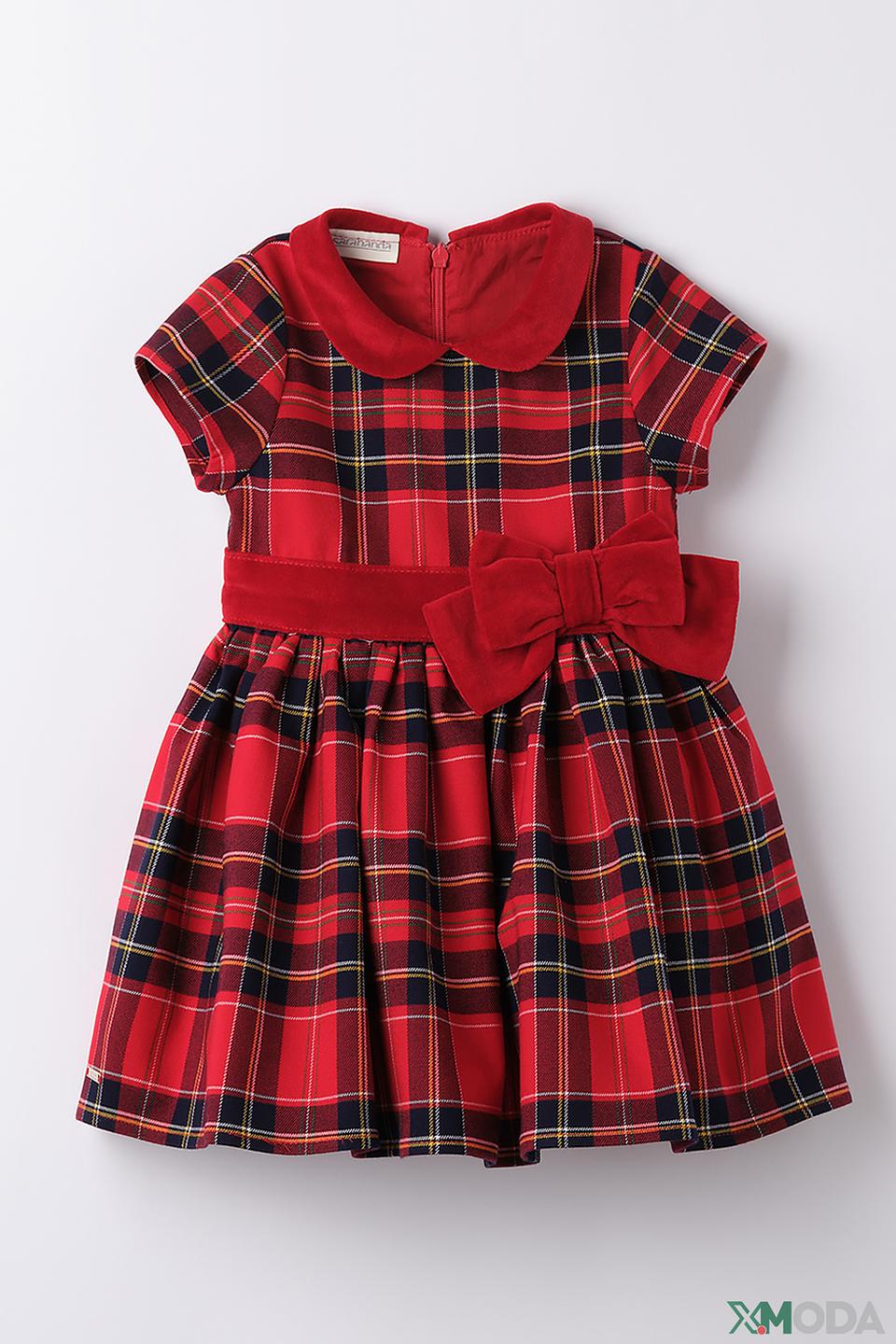 Платье Sarabanda в клетку красное