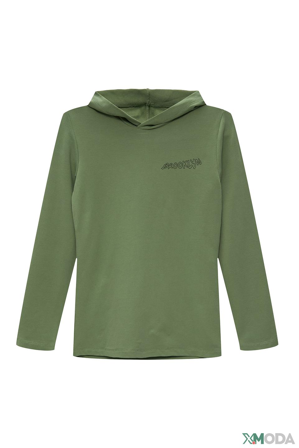 Толстовка s.Oliver зелёная с принтом