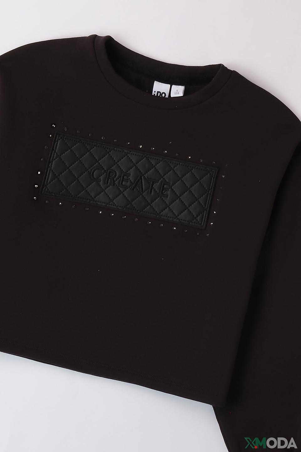 Джемпер Ido дев. с аппликацией чёрный