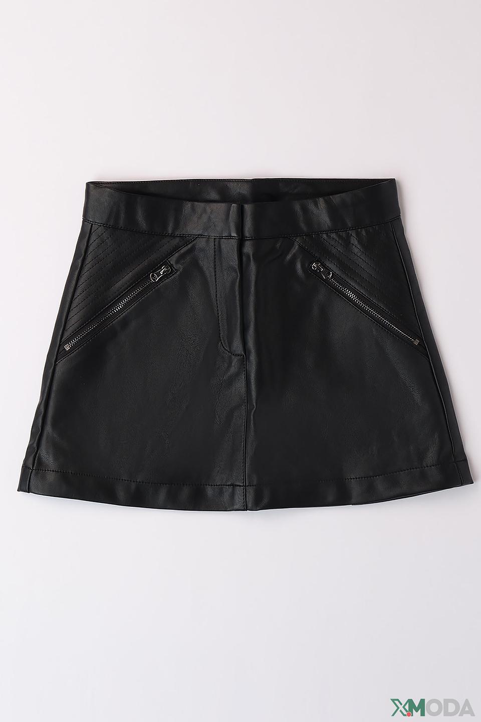 Юбка Ido дев. из экокожи чёрная
