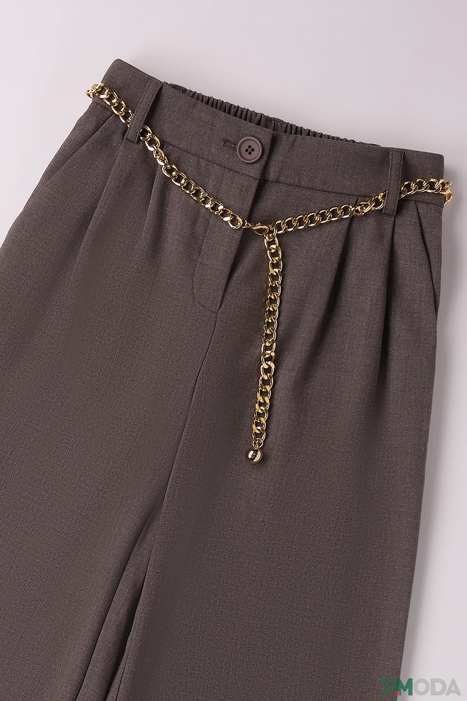 Брюки Ido с поясом серые