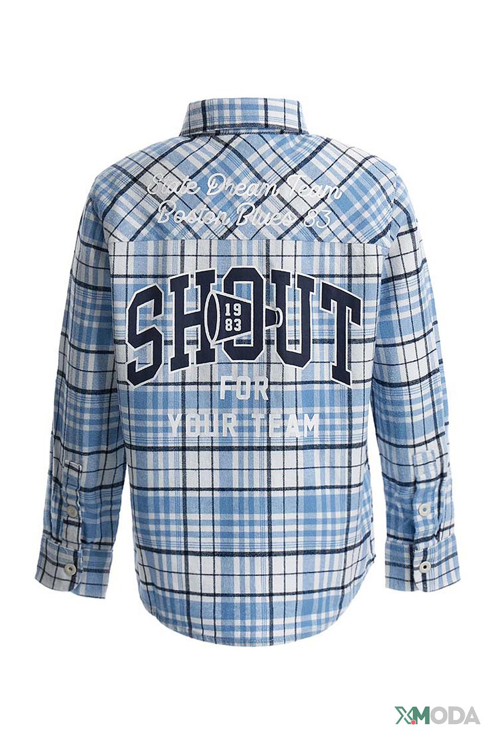 Рубашка Original Marines клетка голубой