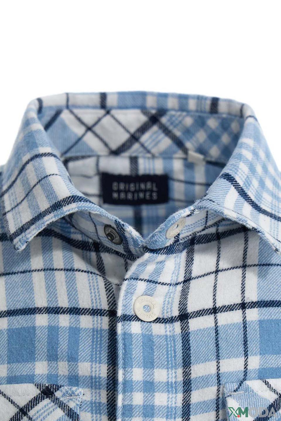Рубашка Original Marines клетка голубой