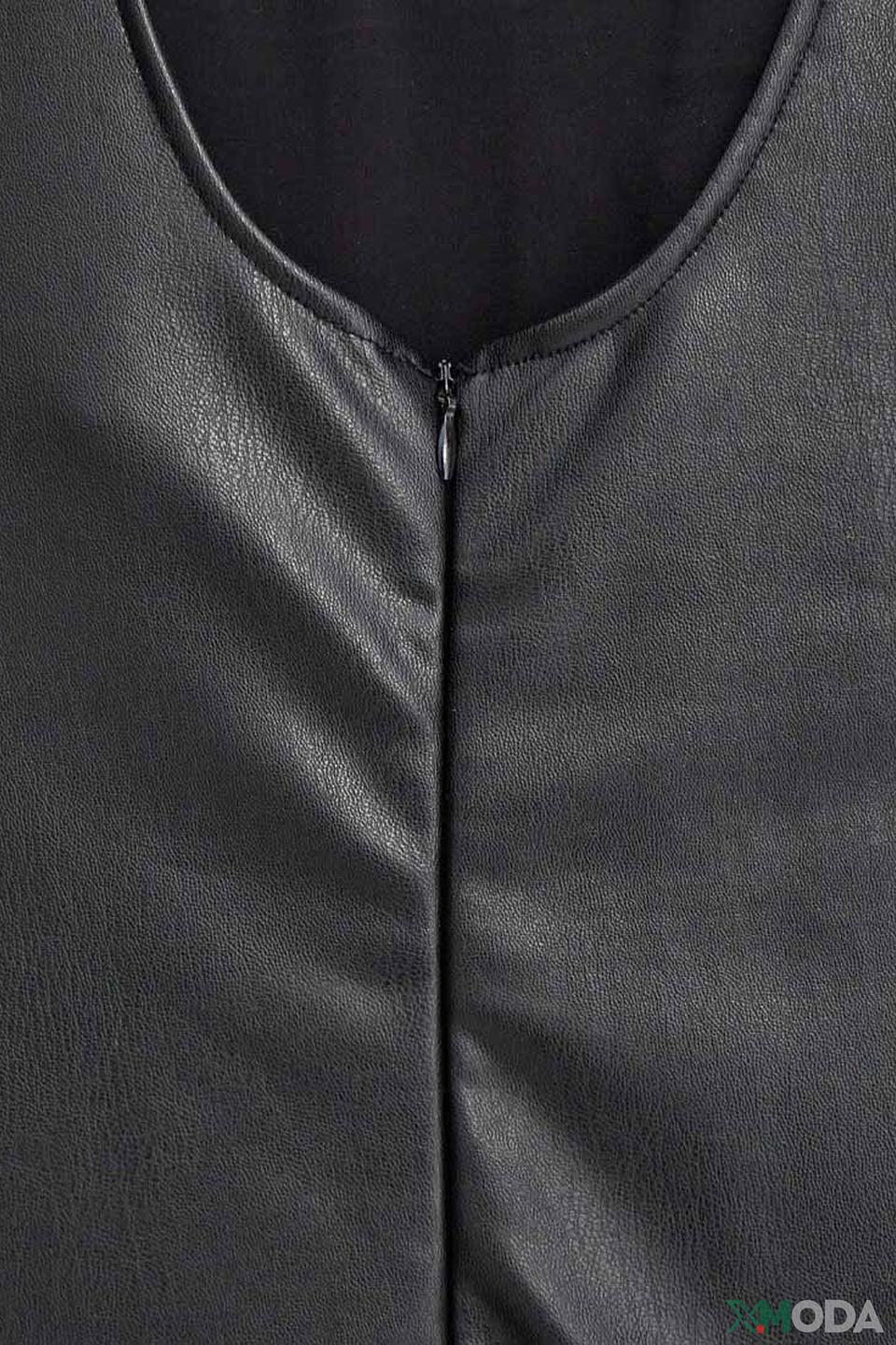 Платье Original Marines дев. из экокожи чёрное