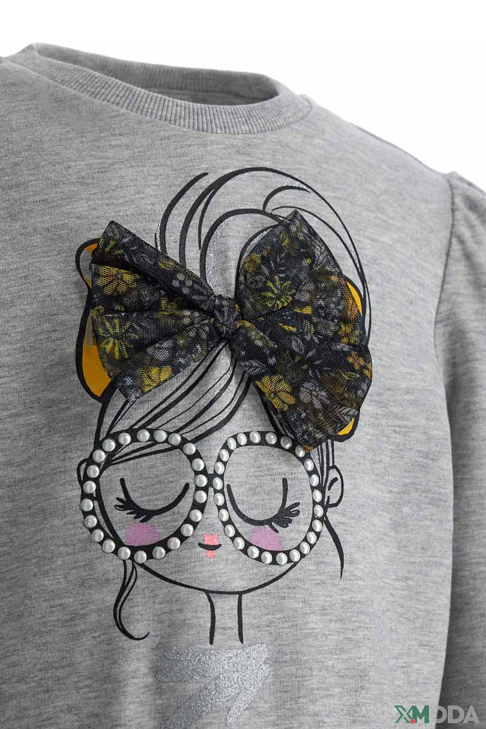 Джемпер Original Marines с бантиком серый