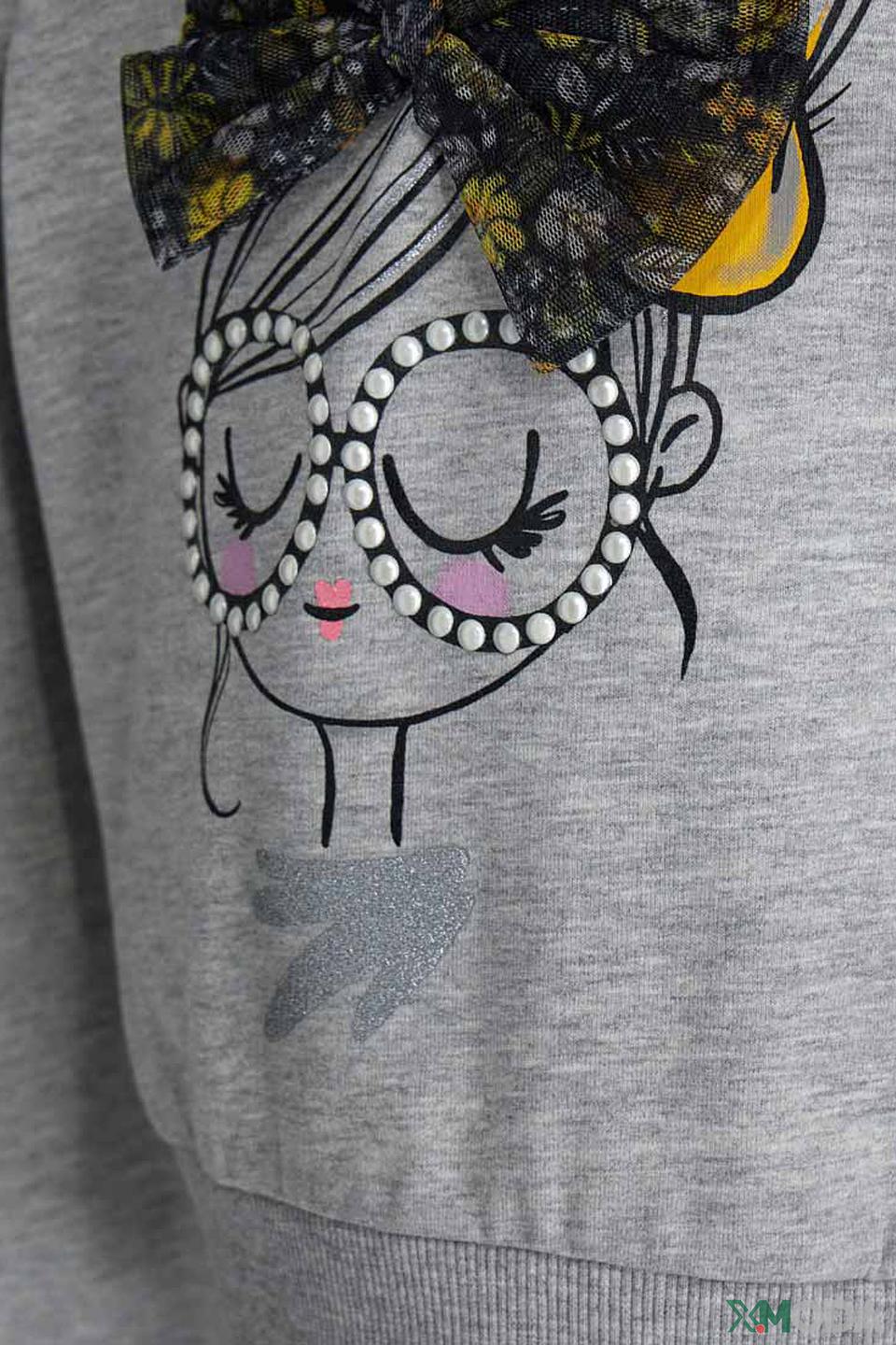 Джемпер Original Marines с бантиком серый