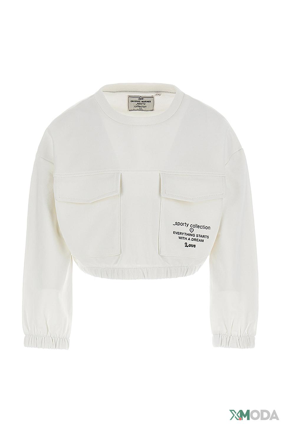 Пуловер Original Marines белый с карманом