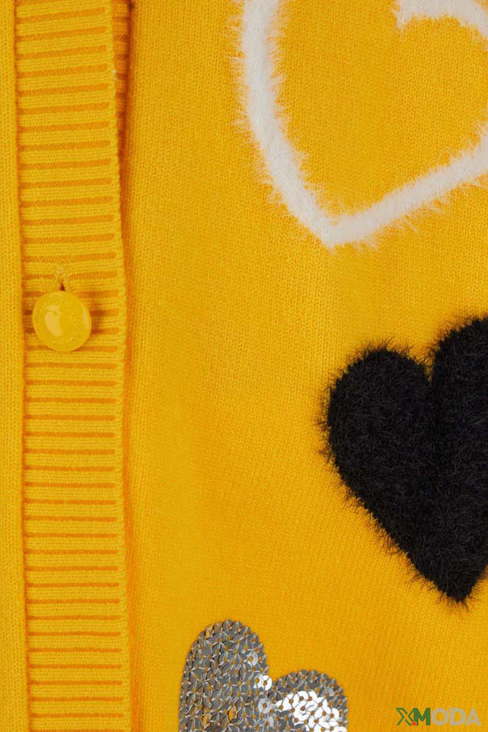 Кардиган Original Marines дев. с сердцами жёлтый