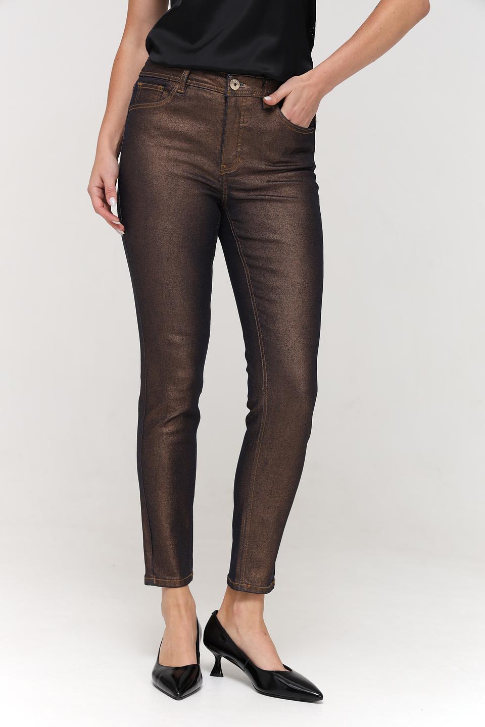 Джинсы Taifun с металлическим блеском