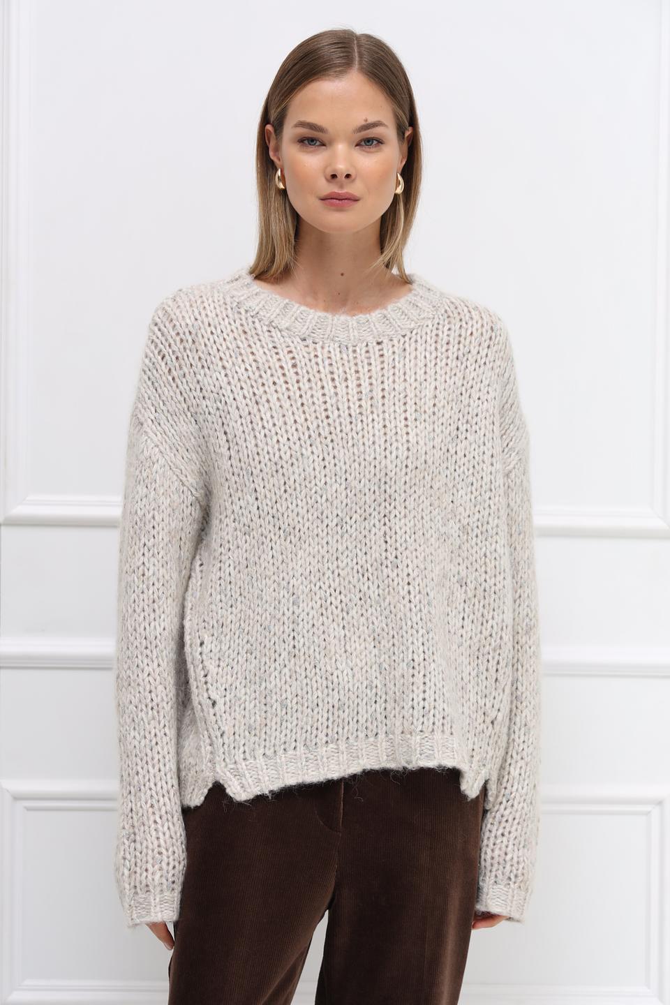 Пуловер Catnoir объёмный бежевый