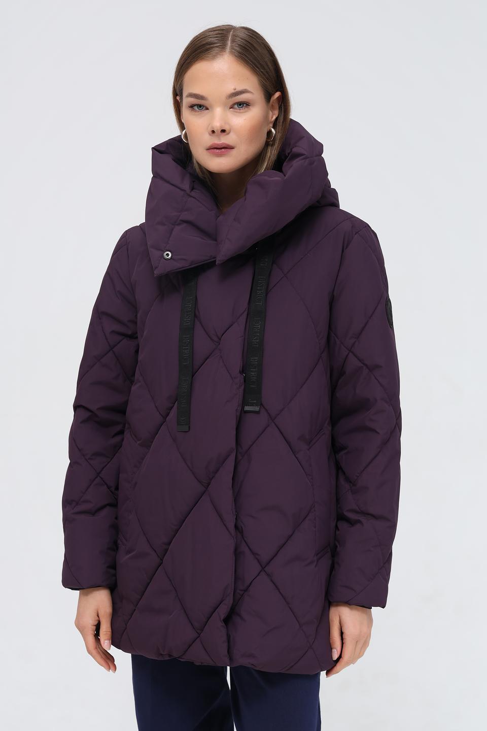 Куртка District стеганая баклажан