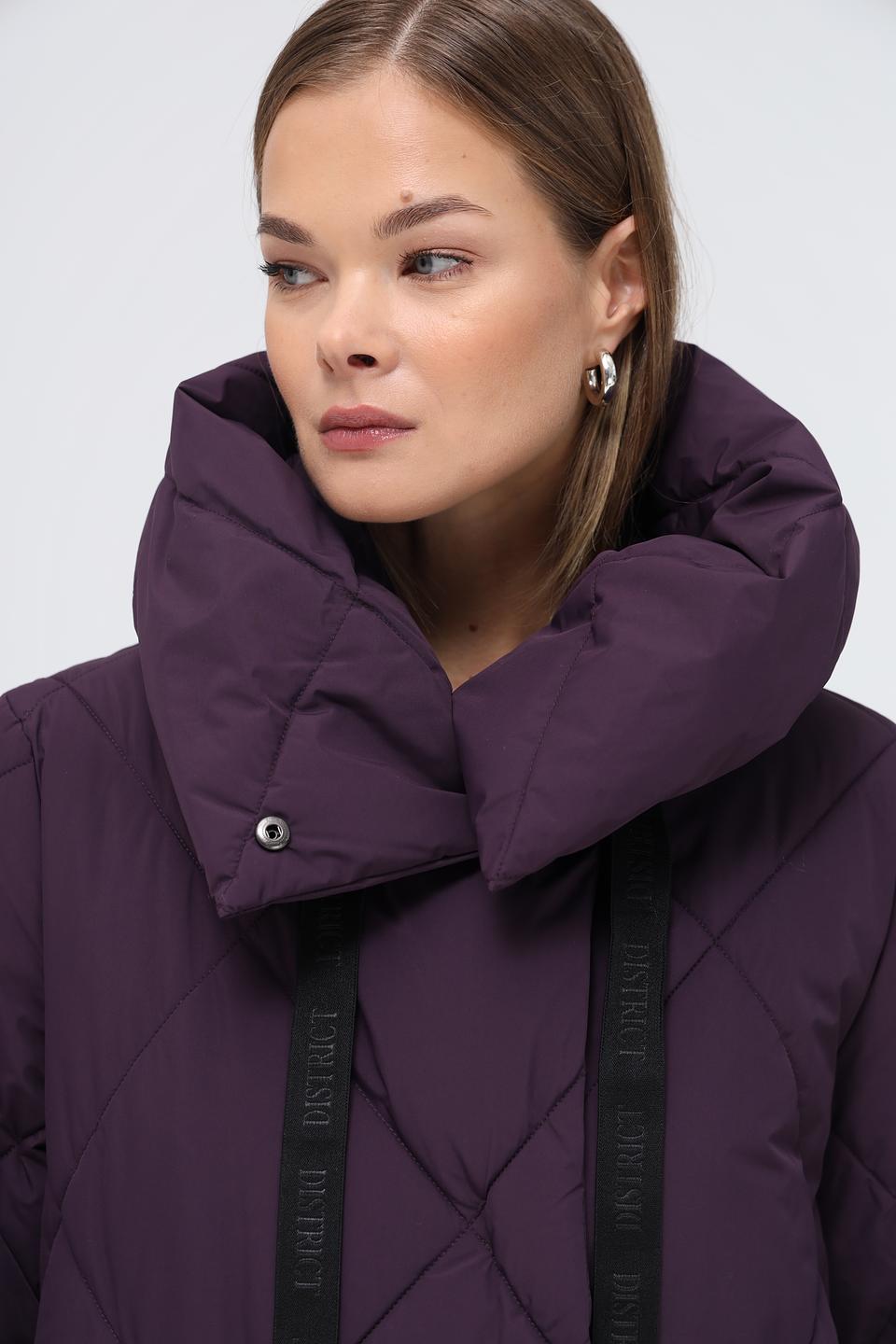 Куртка District стеганая баклажан