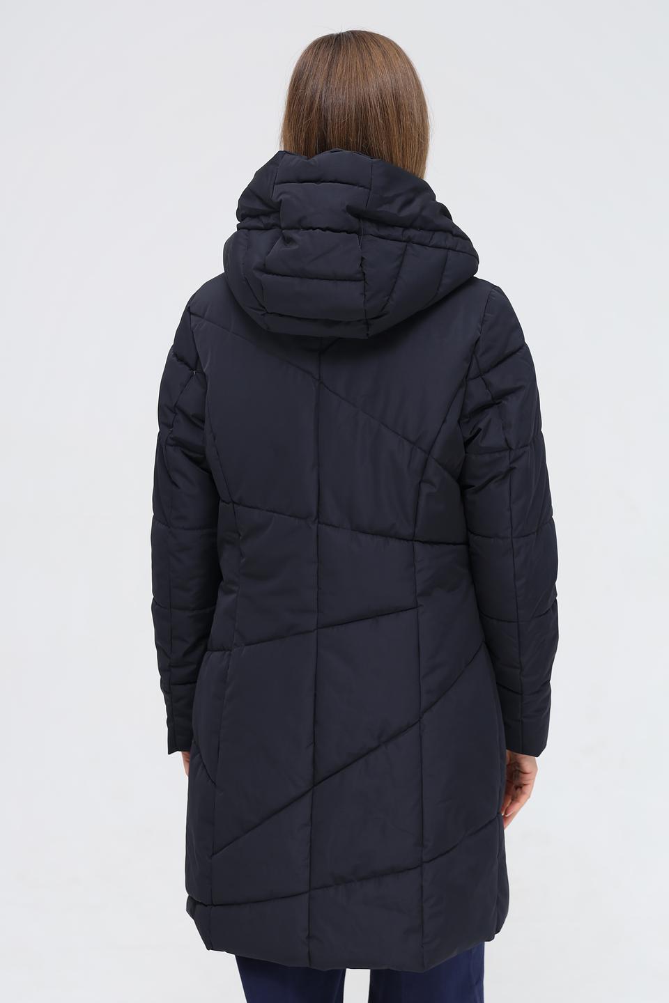 Пальто District стеганое чёрное