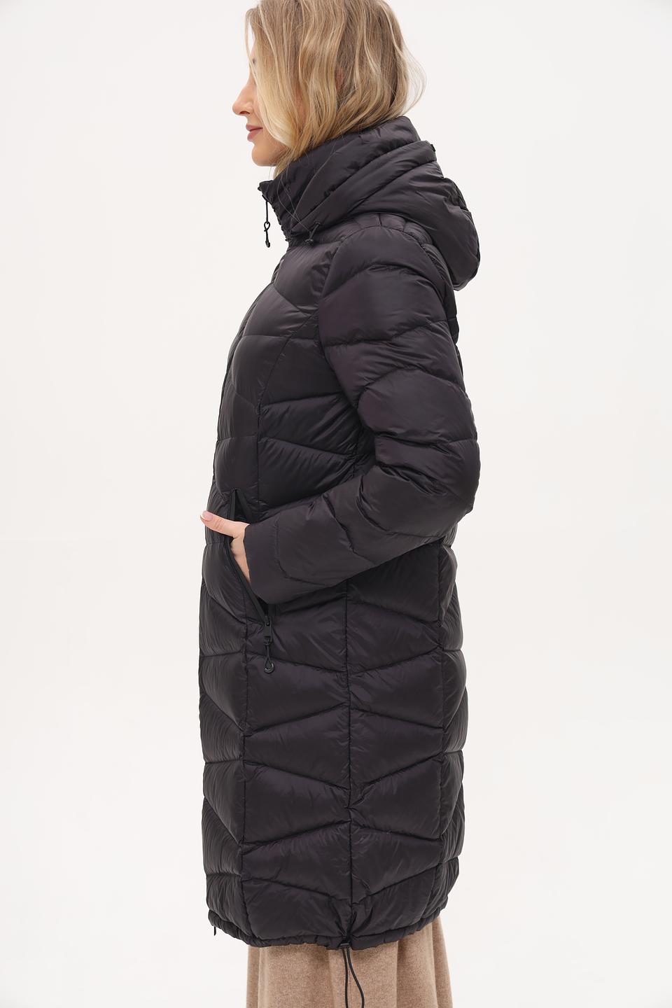 Пальто Lebek стеганое чёрное