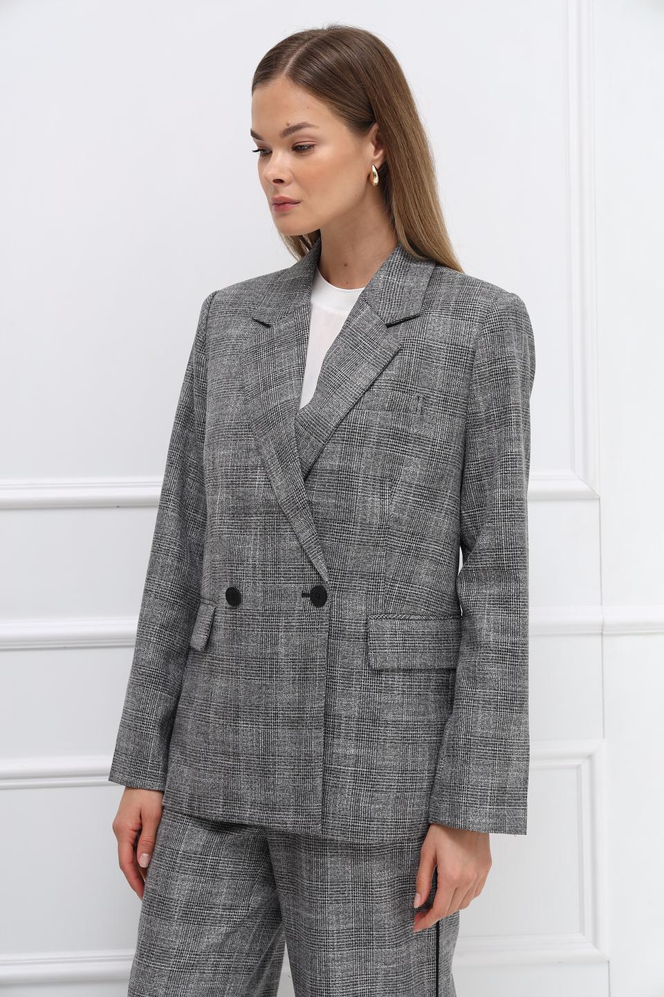 Жакет Catnoir в клетку серый