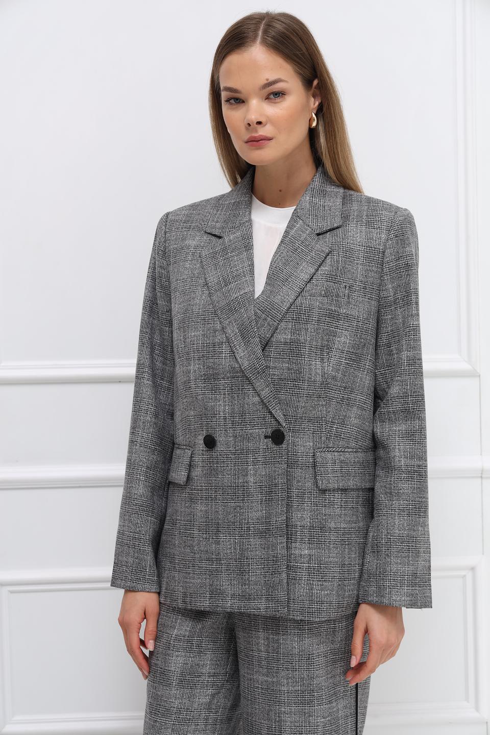 Жакет Catnoir в клетку серый