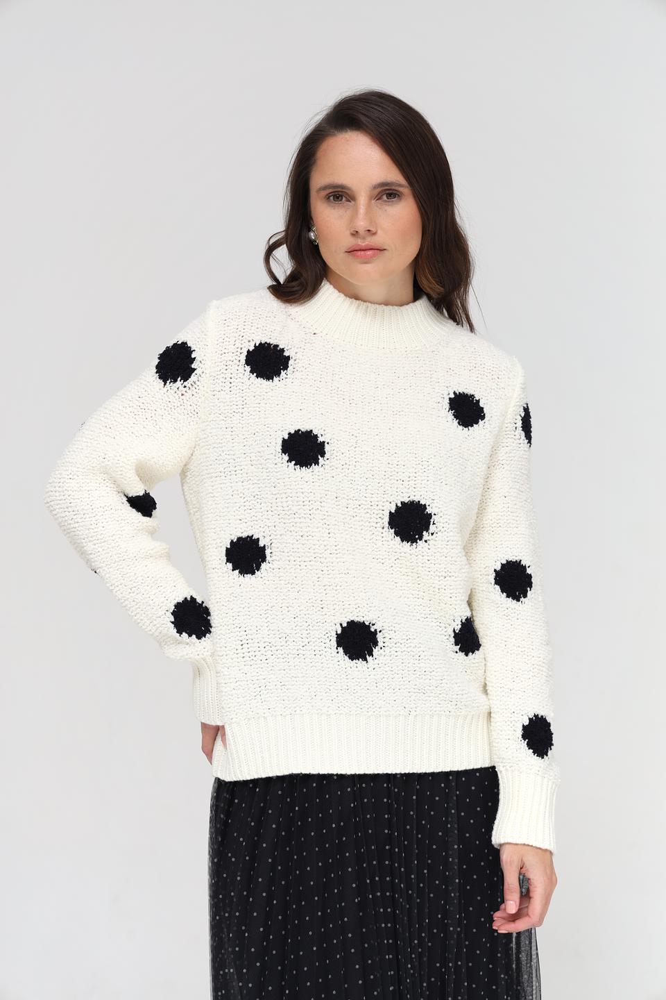 Пуловер Rich and Royal в горошек