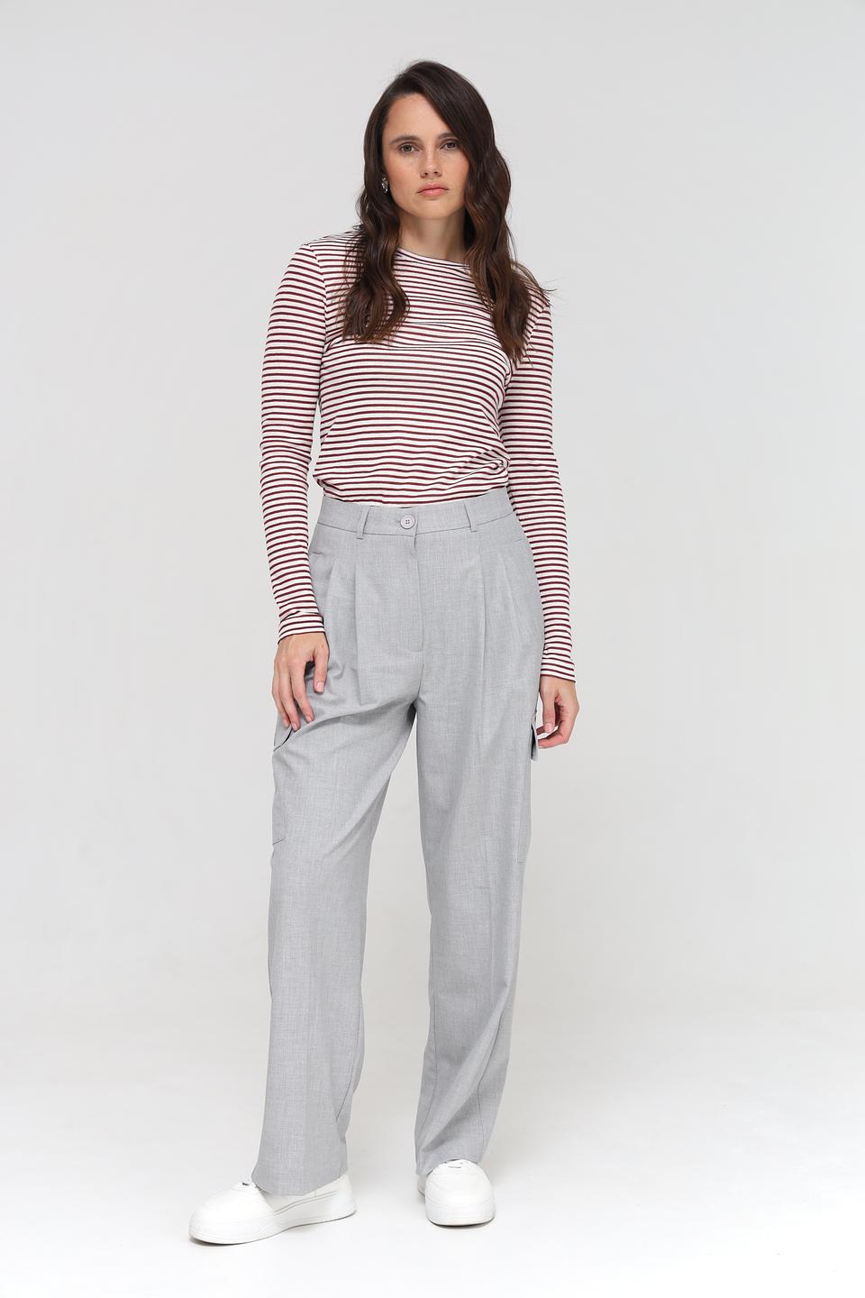 Брюки палаццо Rich and Royal серые