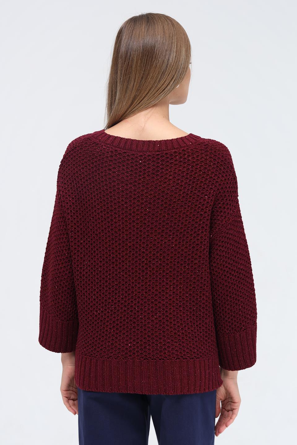 Пуловер Lecomte бордовый