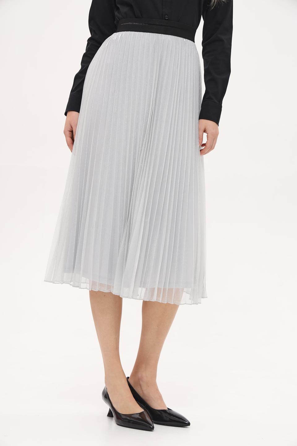 Юбка Taifun плиссе серебристая