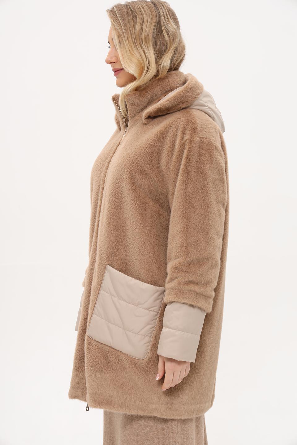 Пальто White Label с меховым эффектом