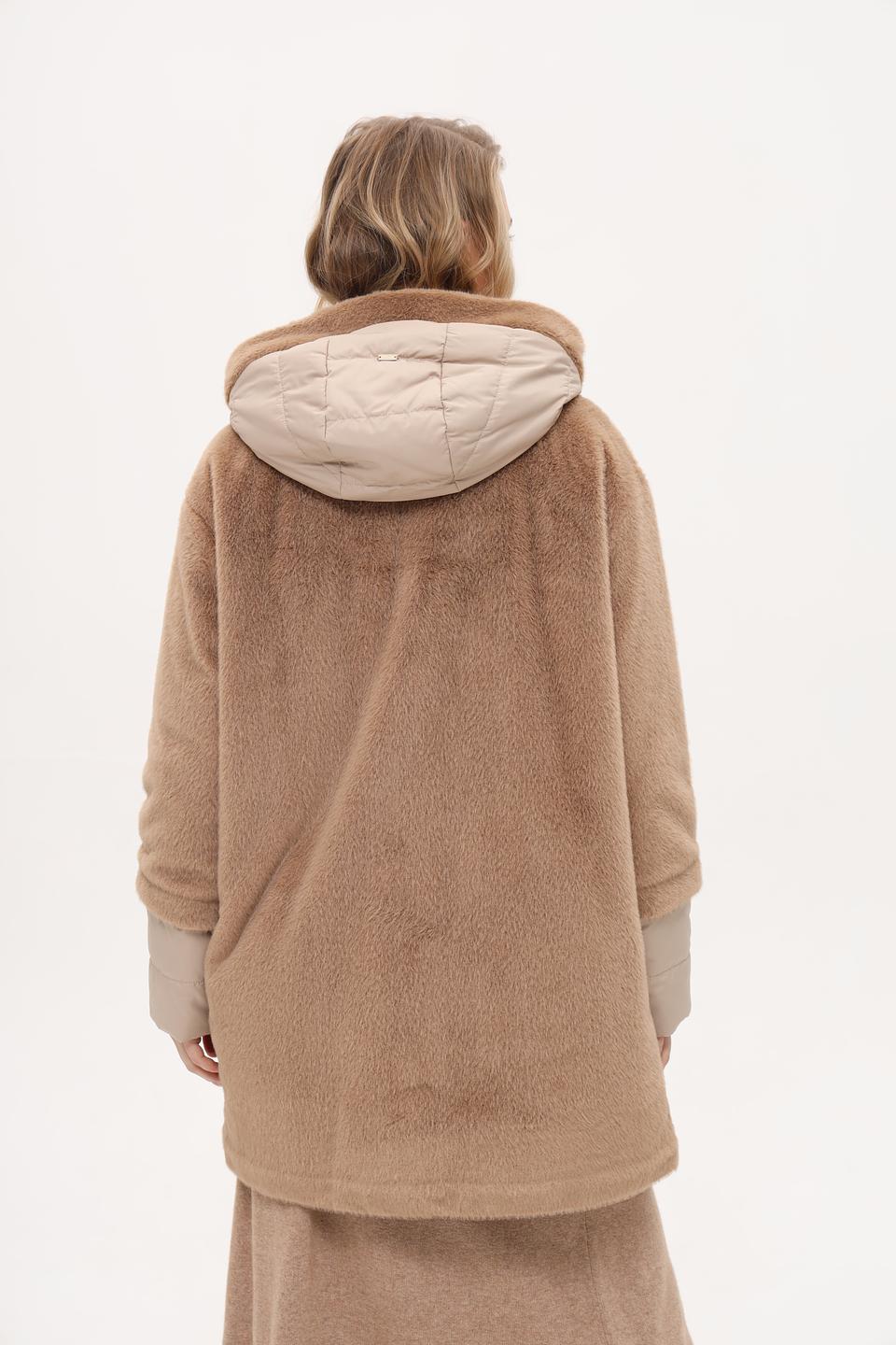 Пальто White Label с меховым эффектом