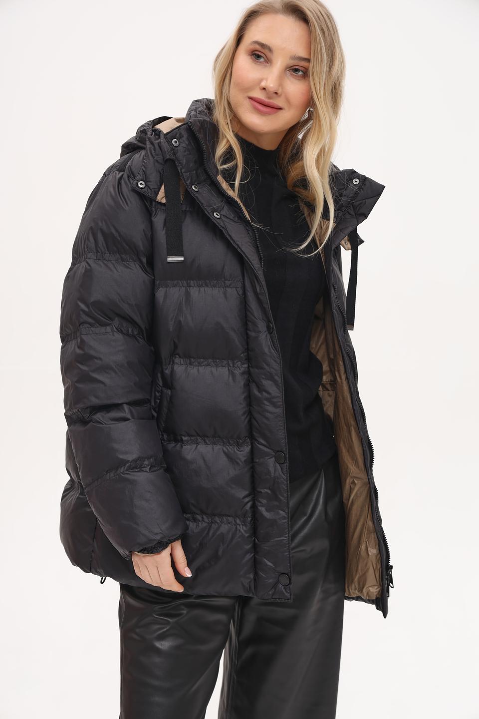 Куртка White Label чёрная стеганая