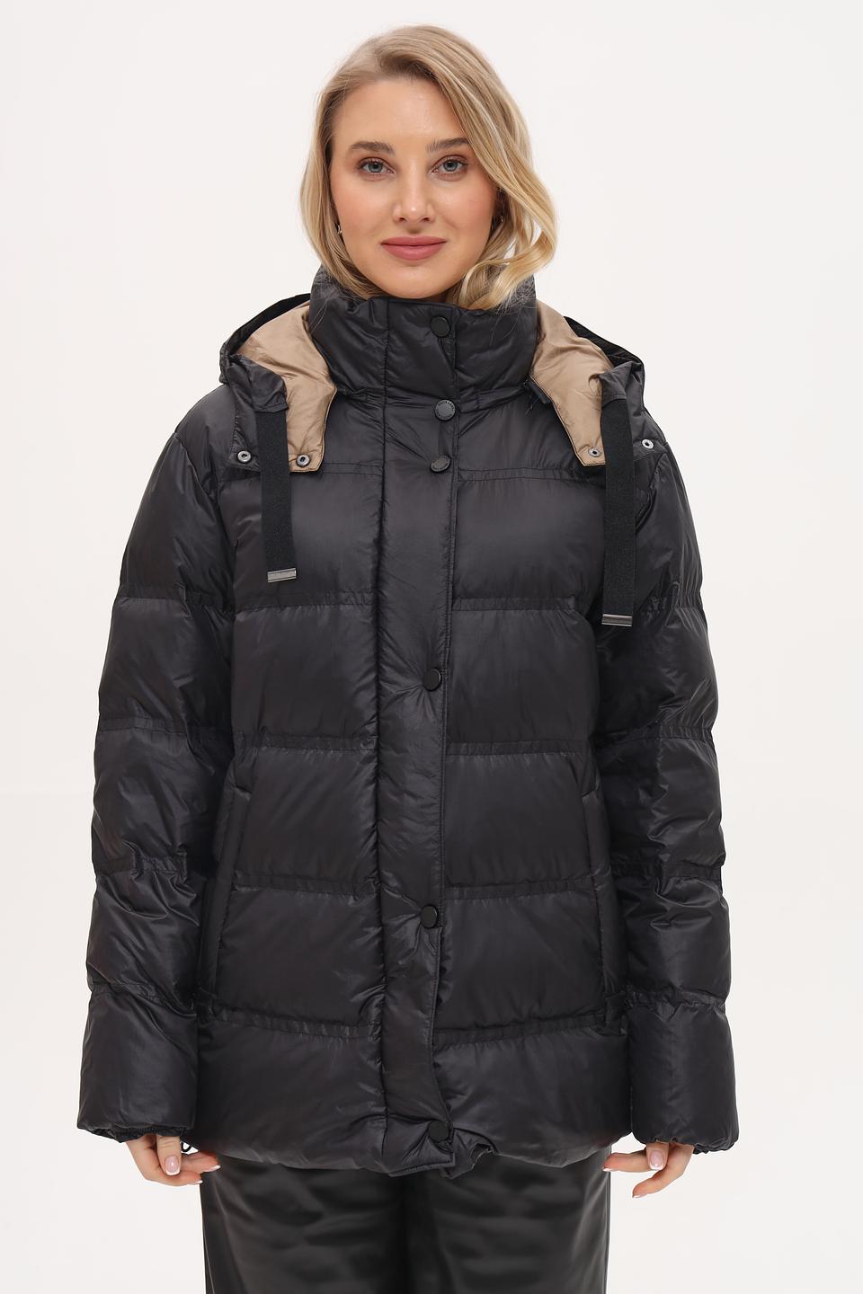 Куртка White Label чёрная стеганая
