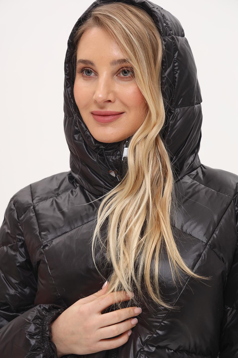 Пальто White Label стеганое чёрное