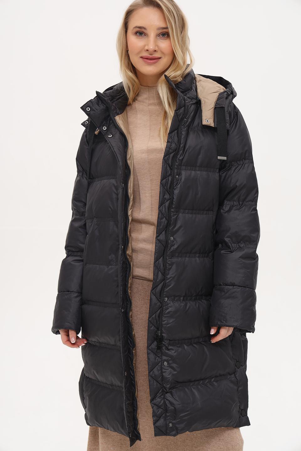 Пальто White Label стеганое чёрное