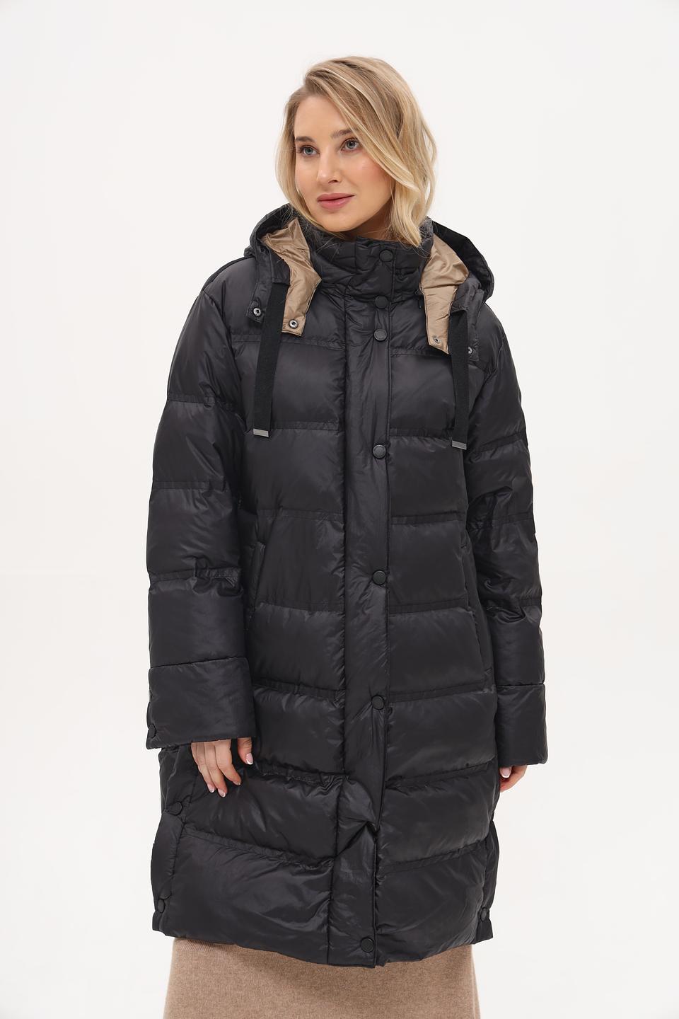 Пальто White Label стеганое чёрное