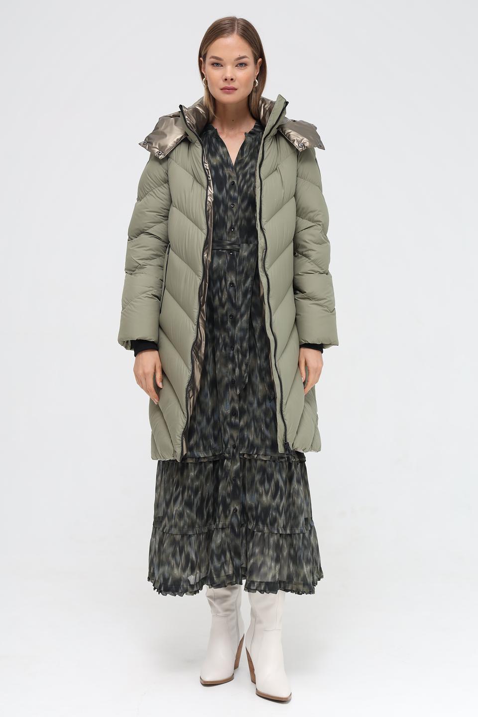 Пальто Milestone стеганое хаки