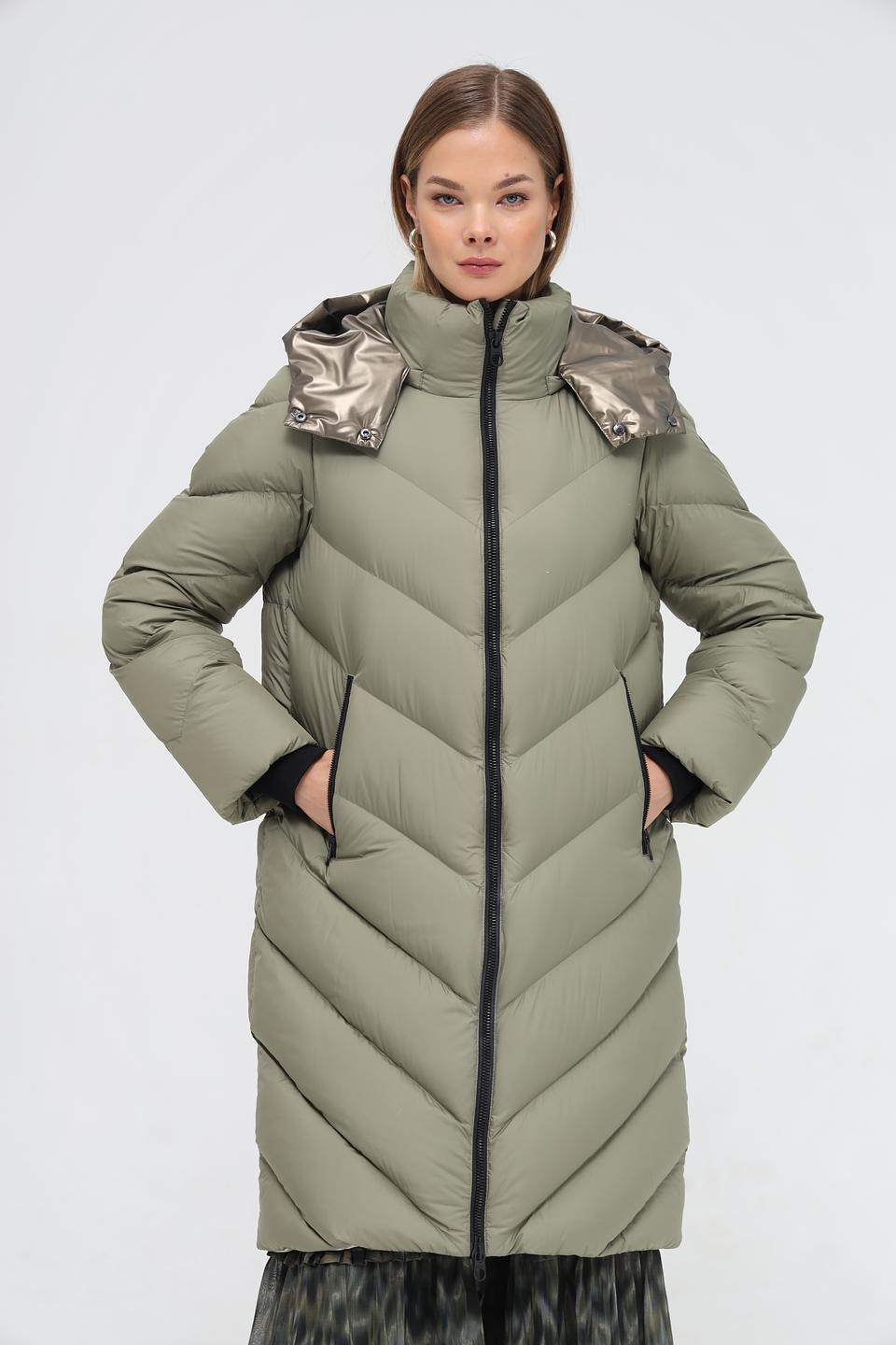 Пальто Milestone стеганое хаки