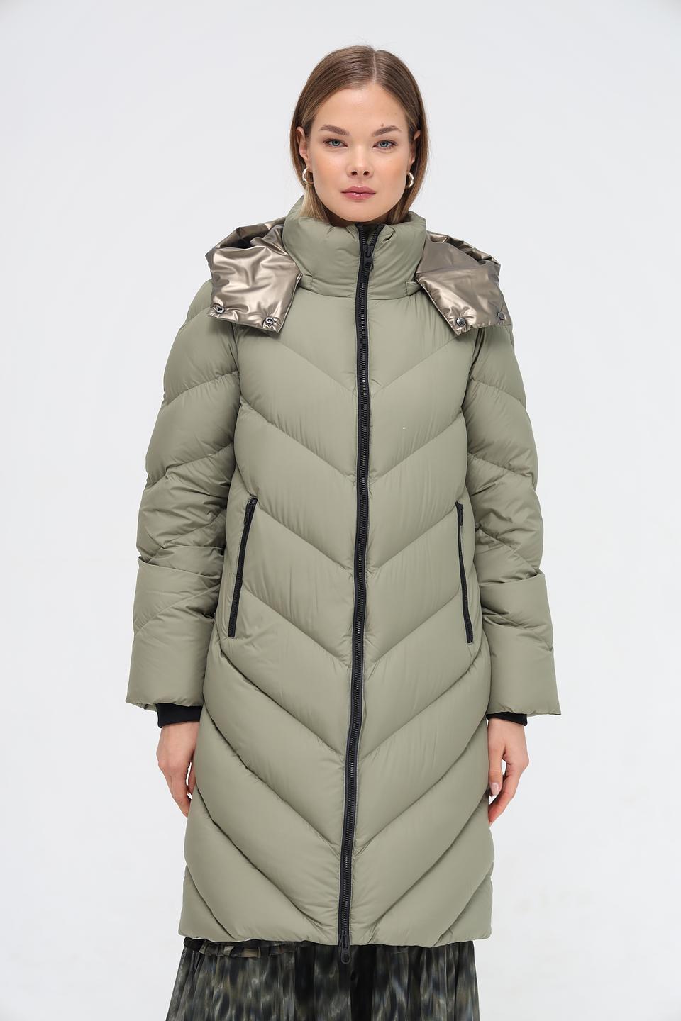 Пальто Milestone стеганое хаки