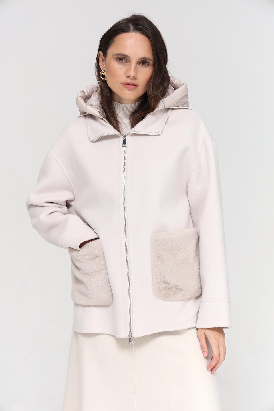 Куртка Milestone с мехом бежевая