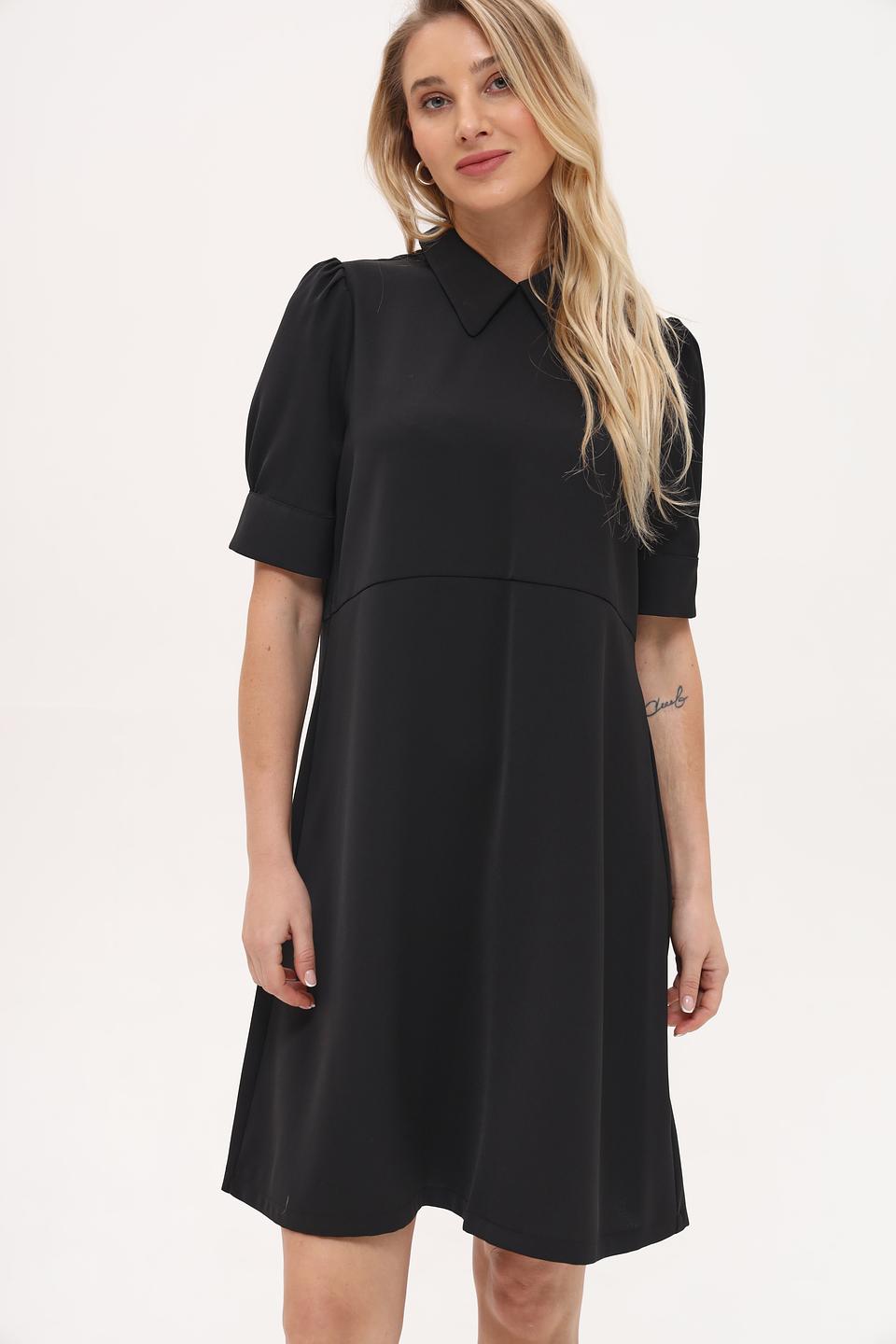 Платье Seidensticker чёрное с воротником