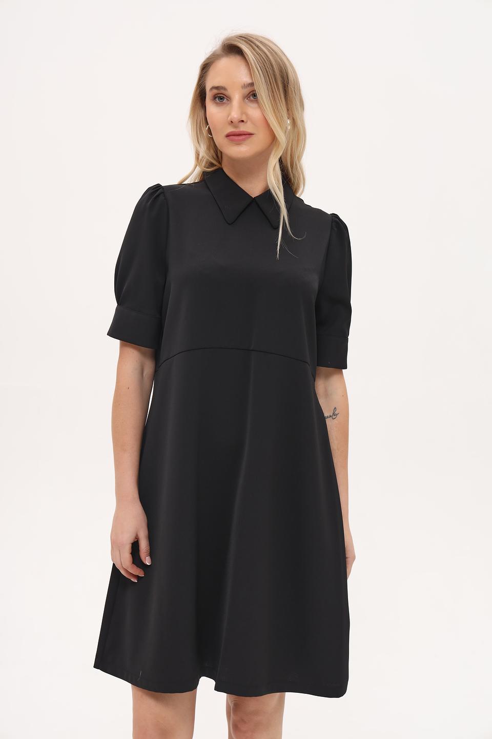 Платье Seidensticker чёрное с воротником