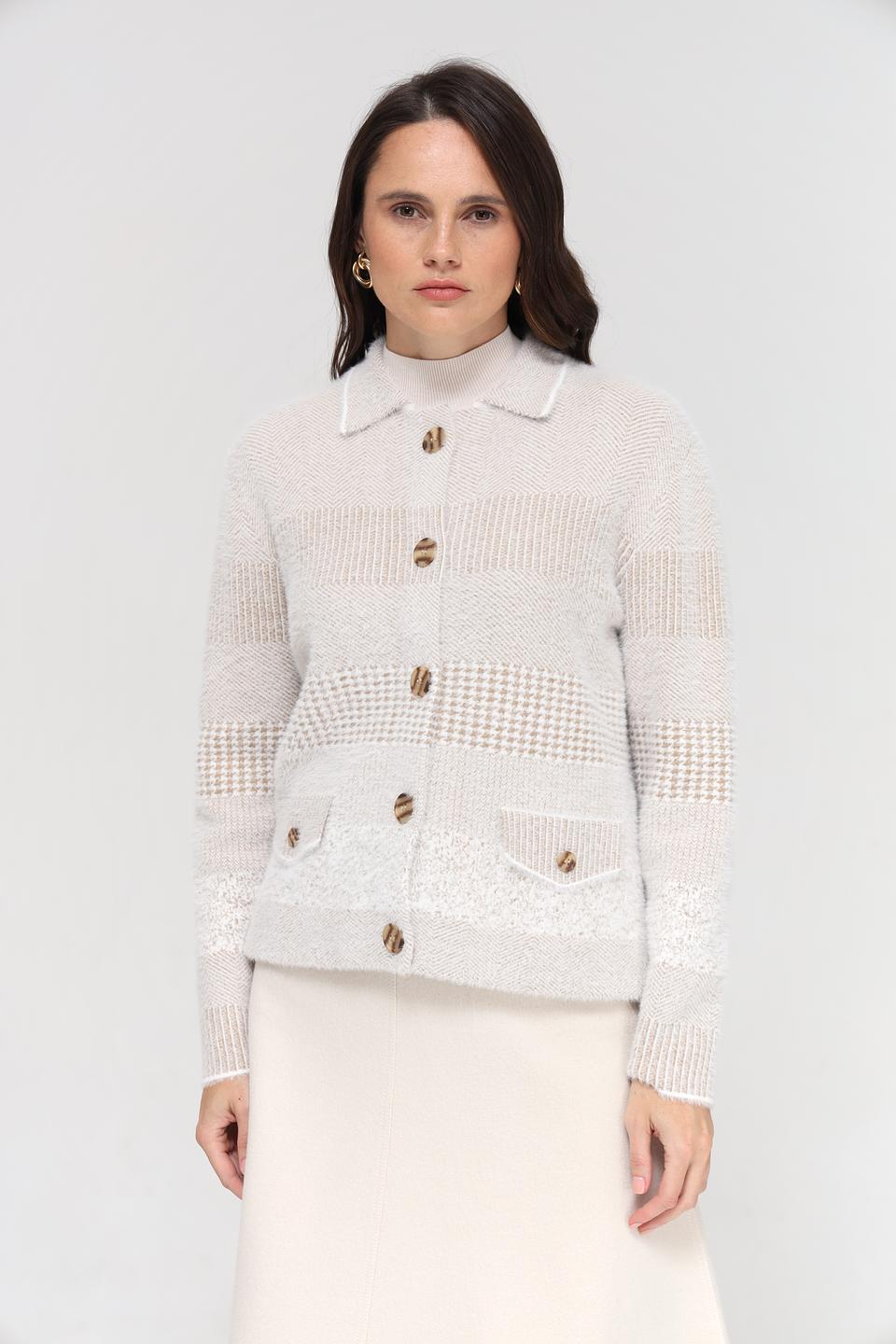 Жакет Bianca вязаный бежевый