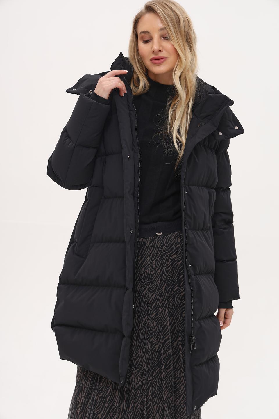 Пальто Marc Cain стеганое чёрное