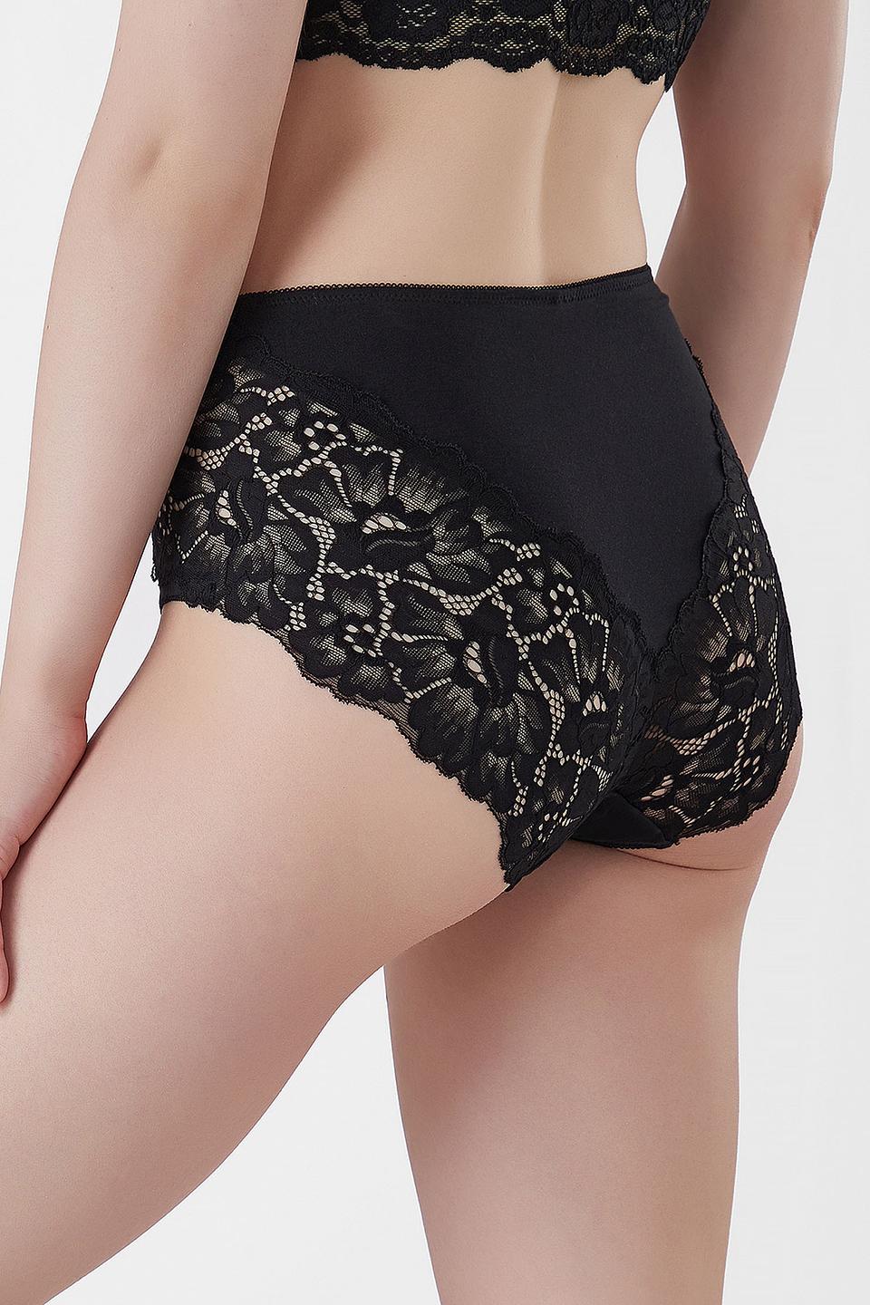 Трусы Lowry с кружевом чёрные