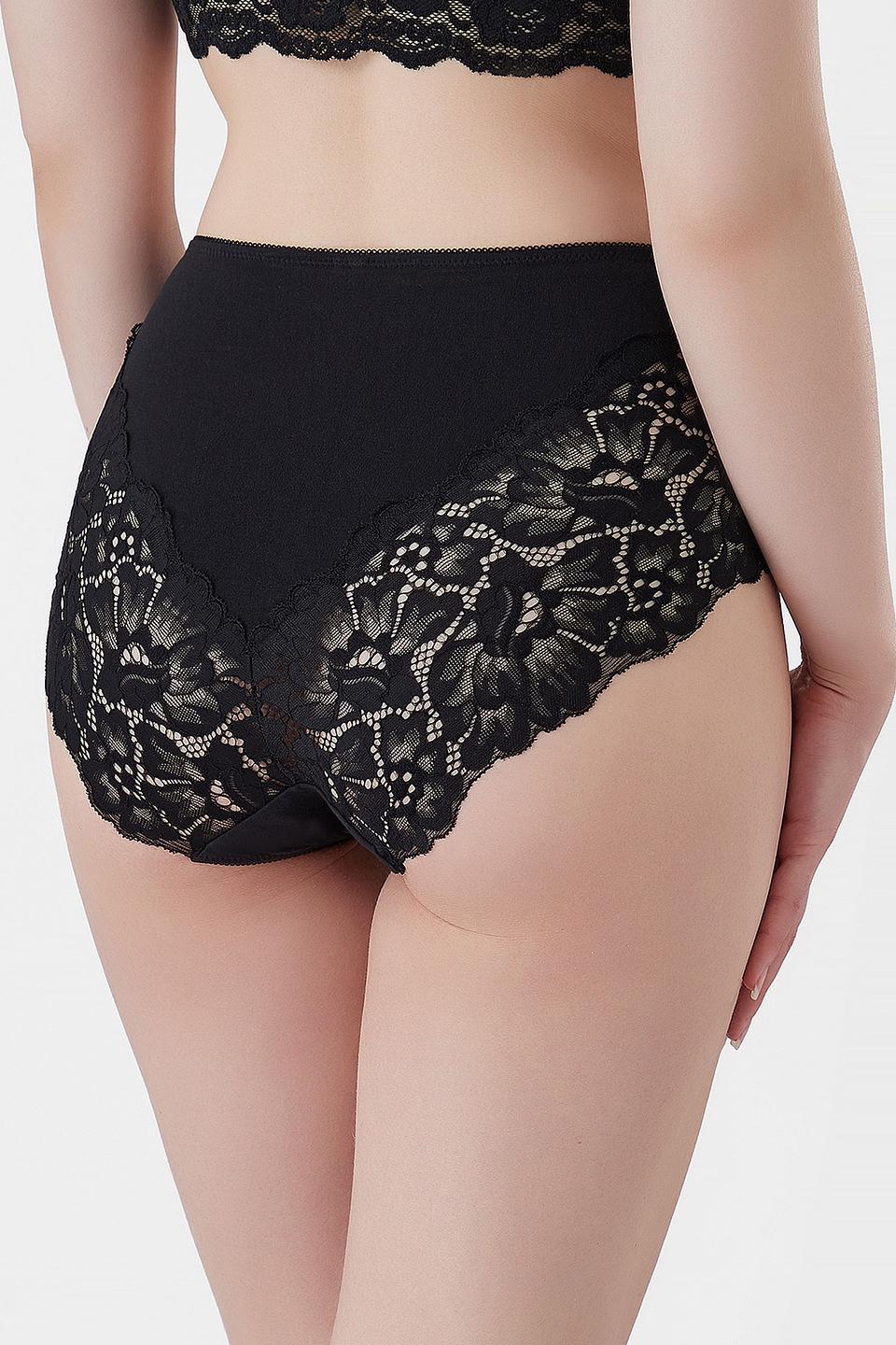 Трусы Lowry с кружевом чёрные