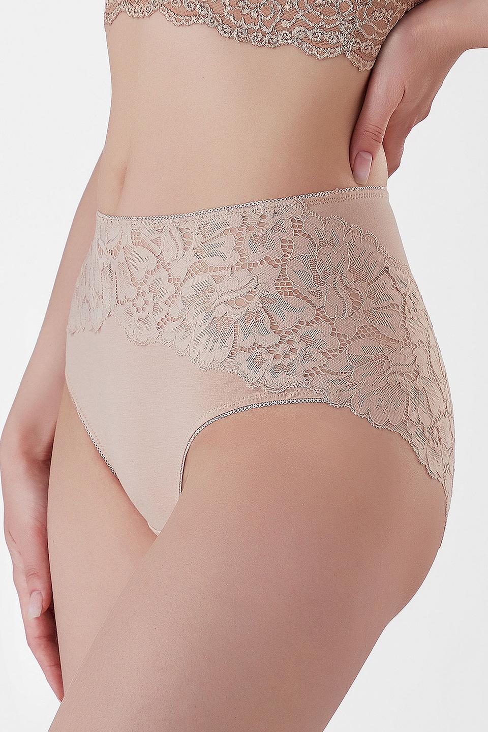 Трусы Lowry с кружевом бежевые