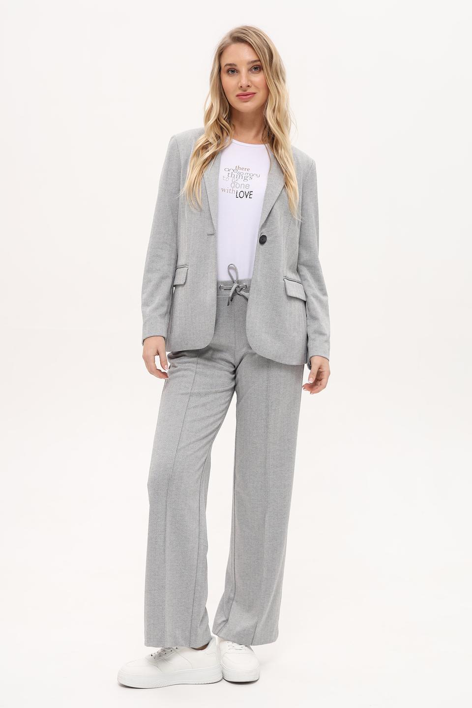 Жакет Olsen в клетку серый