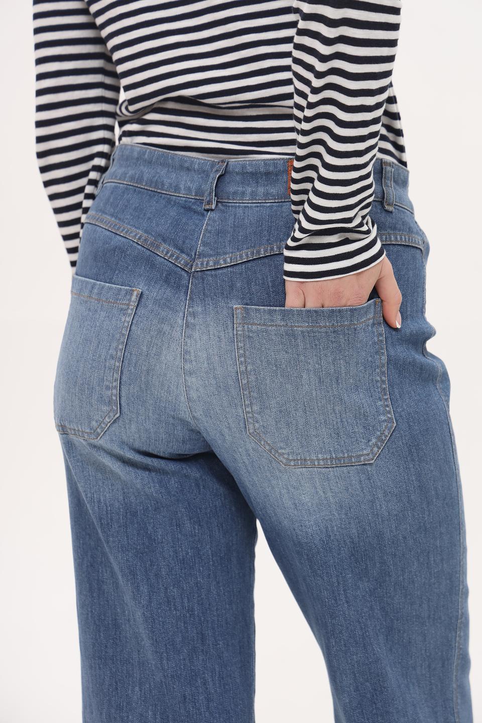 Джинсы Bianca клеш голубой