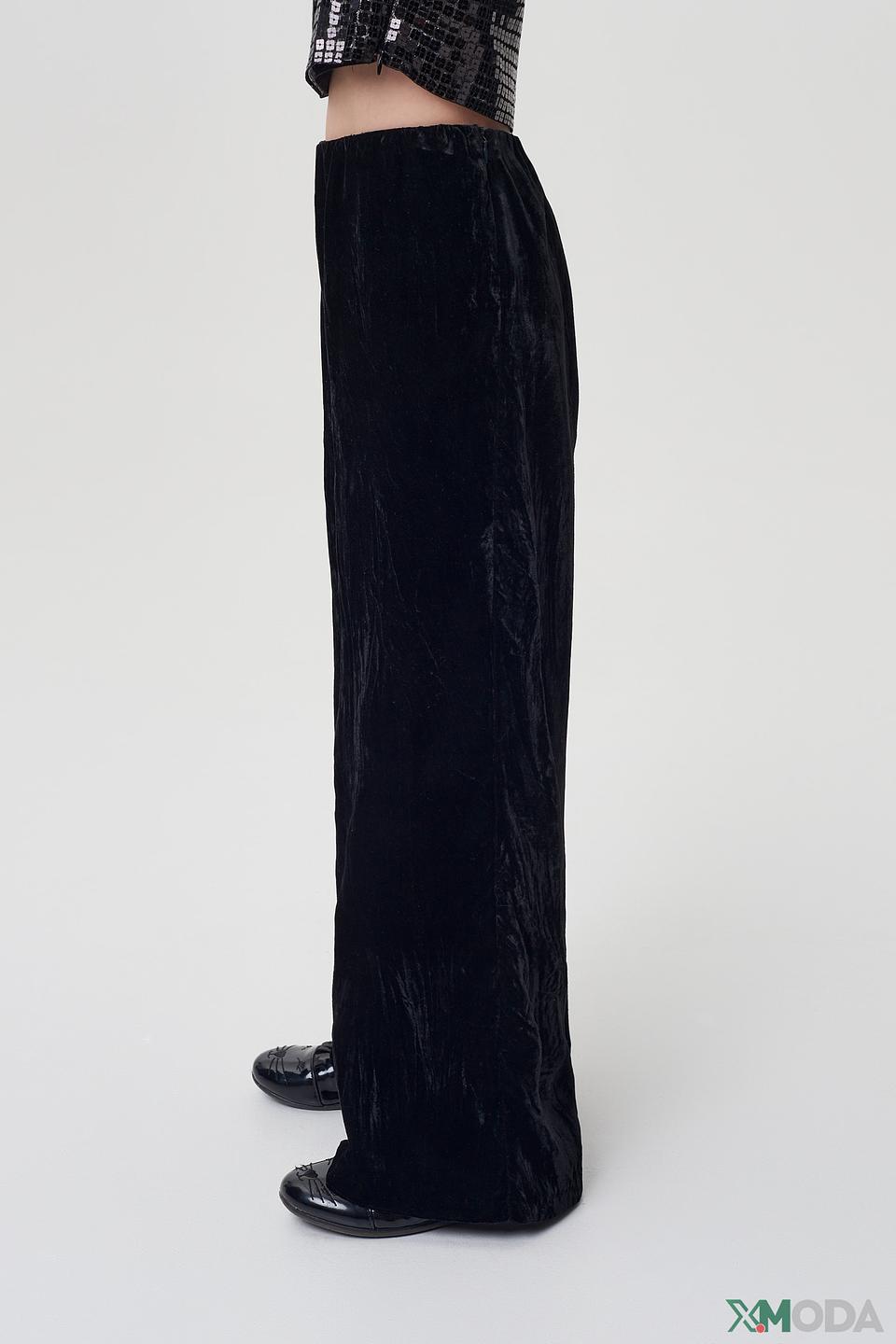 Брюки Choupette бархатные чёрные