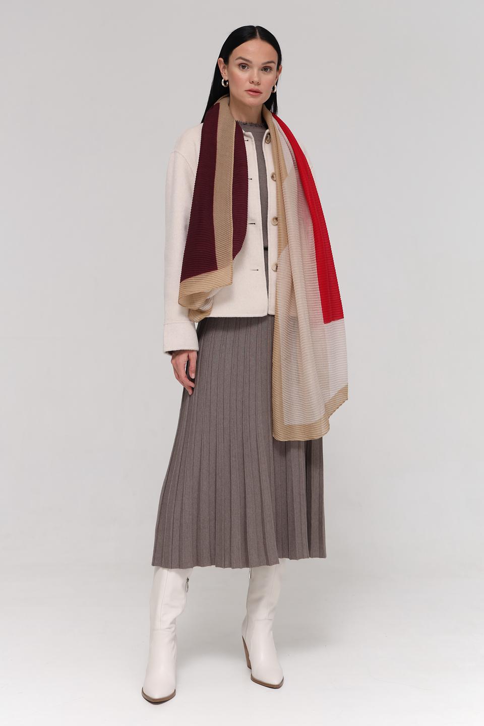 Шарф Bianca блочный красный