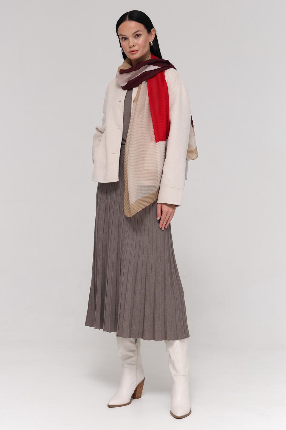 Шарф Bianca блочный красный