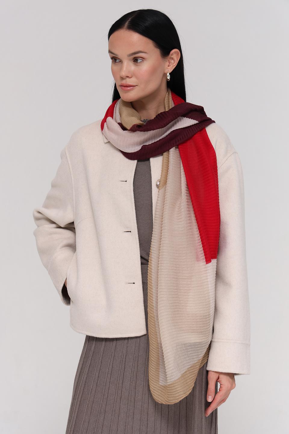 Шарф Bianca блочный красный