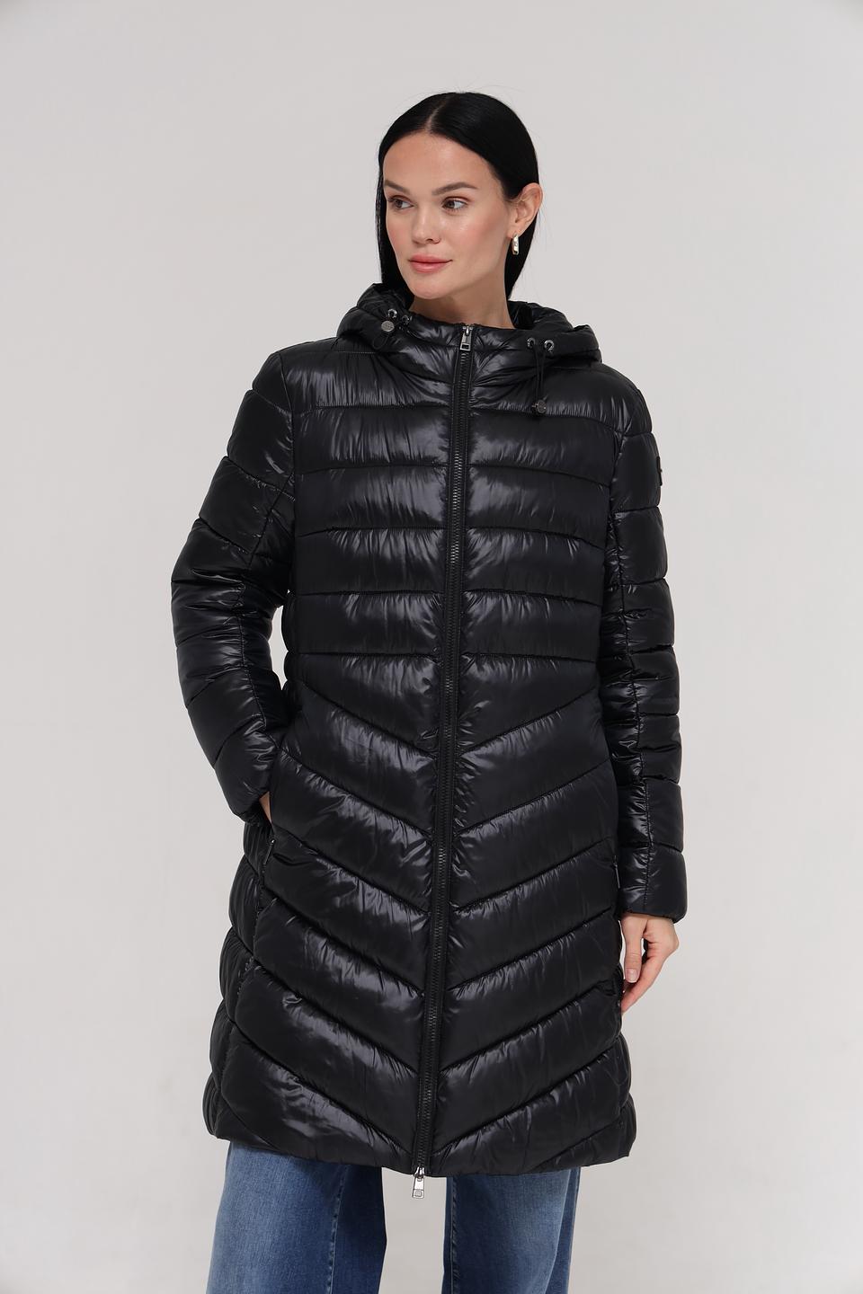 Пальто Marc Cain стеганое чёрное